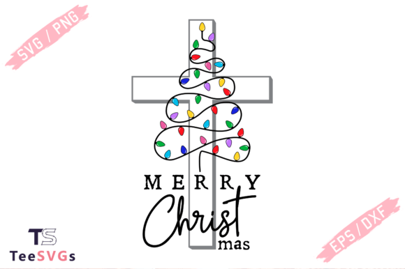 Christian Christmas Cross Tree SVG PNG Review