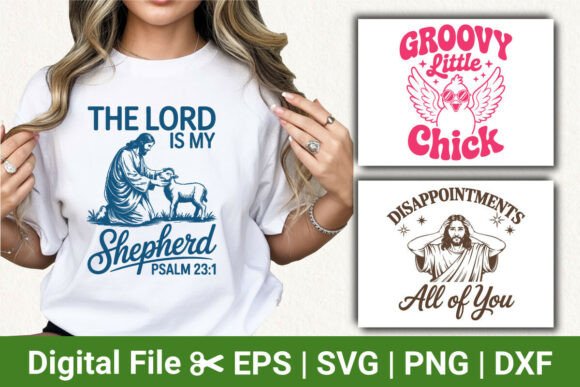 Christian Humor and Faith Jesus Sheep Graphics for T-Shirts