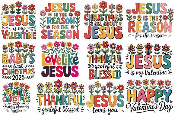 Christian Png Bundle: A Versatile Graphics Asset for T-Shirt Designs
