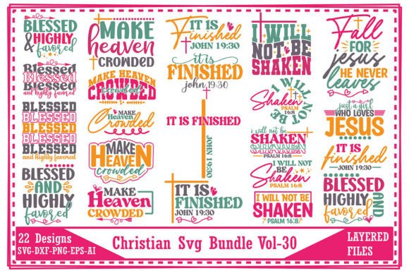 Christian Svg Bundle Vol-30: A Versatile T-Shirt Design Asset