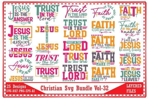 Christian Svg Bundle Vol-32: Perfect for T-Shirt Designs and Graphics