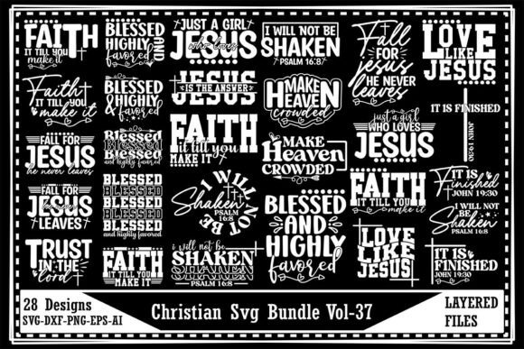 Christian Svg Bundle Vol-37: Perfect for T-Shirt Designs and Graphics