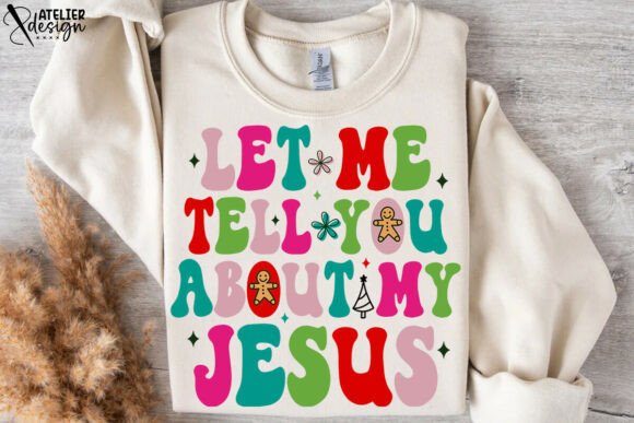 Jesus Christmas SVG PNG, Faux Glitter Review
