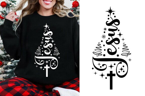 Jesus Christmas Tree Svg: A Festive Graphics Choice for T-Shirt Designs
