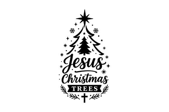 Jesus Christmas Trees: A Versatile Graphic for T-Shirt Designs