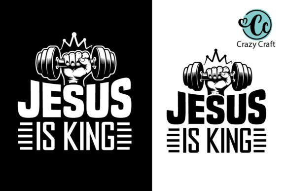 Jesus is King Shirt Png, Gym and Jesus T-Shirt Designs