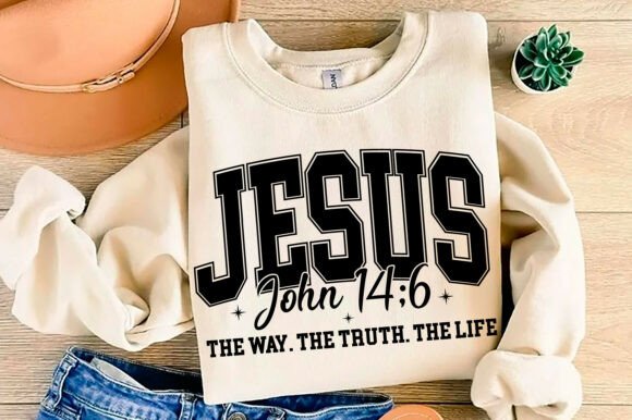 Jesus John 14 6 PNG, Christian SVG: Ideal for T-Shirt Designs and Graphics