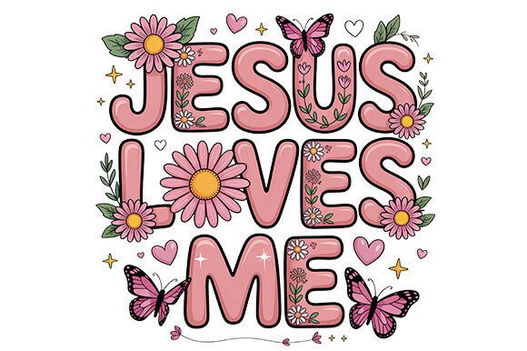 Jesus Loves Me Valentine Png, Christian T-Shirt Graphics