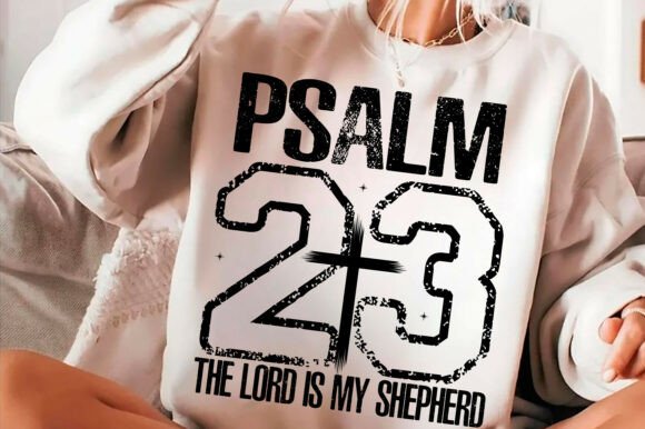 Psalm 23 Christian PNG, SVG: Perfect for T-Shirt Designs and Graphics