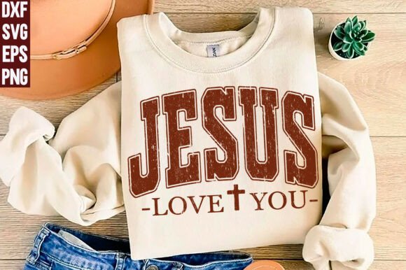 Retro Jesus Love You SVG: A Versatile T-Shirt Design Graphic