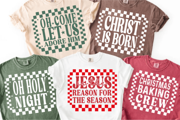 Trendy Christian Christmas SVG Bundle for Graphics and T-Shirt Designs